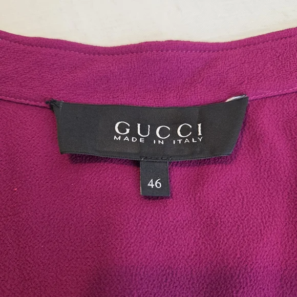 Gucci Long Sleeve Dress in Vibrant Magenta - Picture 5 of 8